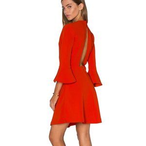 Lucy Paris Bell Sleeve Orange Dress